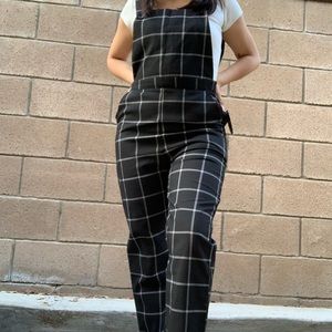 Black and white overalls